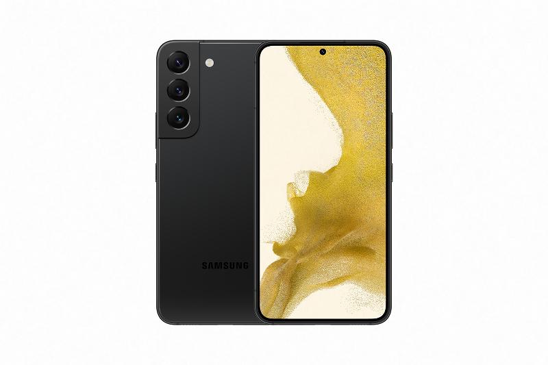 Press photograph of the Samsung Galaxy S22, from Samsung Mobile Press.