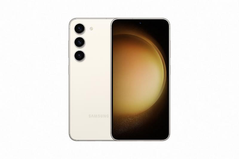 Press photograph of the Samsung Galaxy S23, from Samsung Mobile Press.