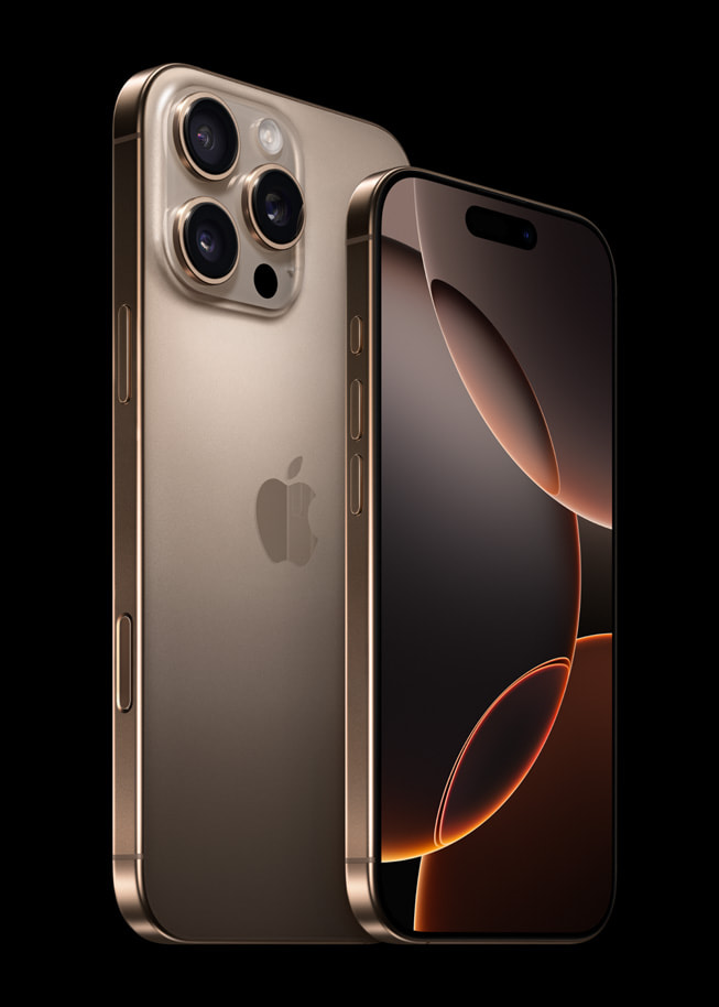 Press photograph of the Apple iPhone 16 Pro, from Apple Newsroom.