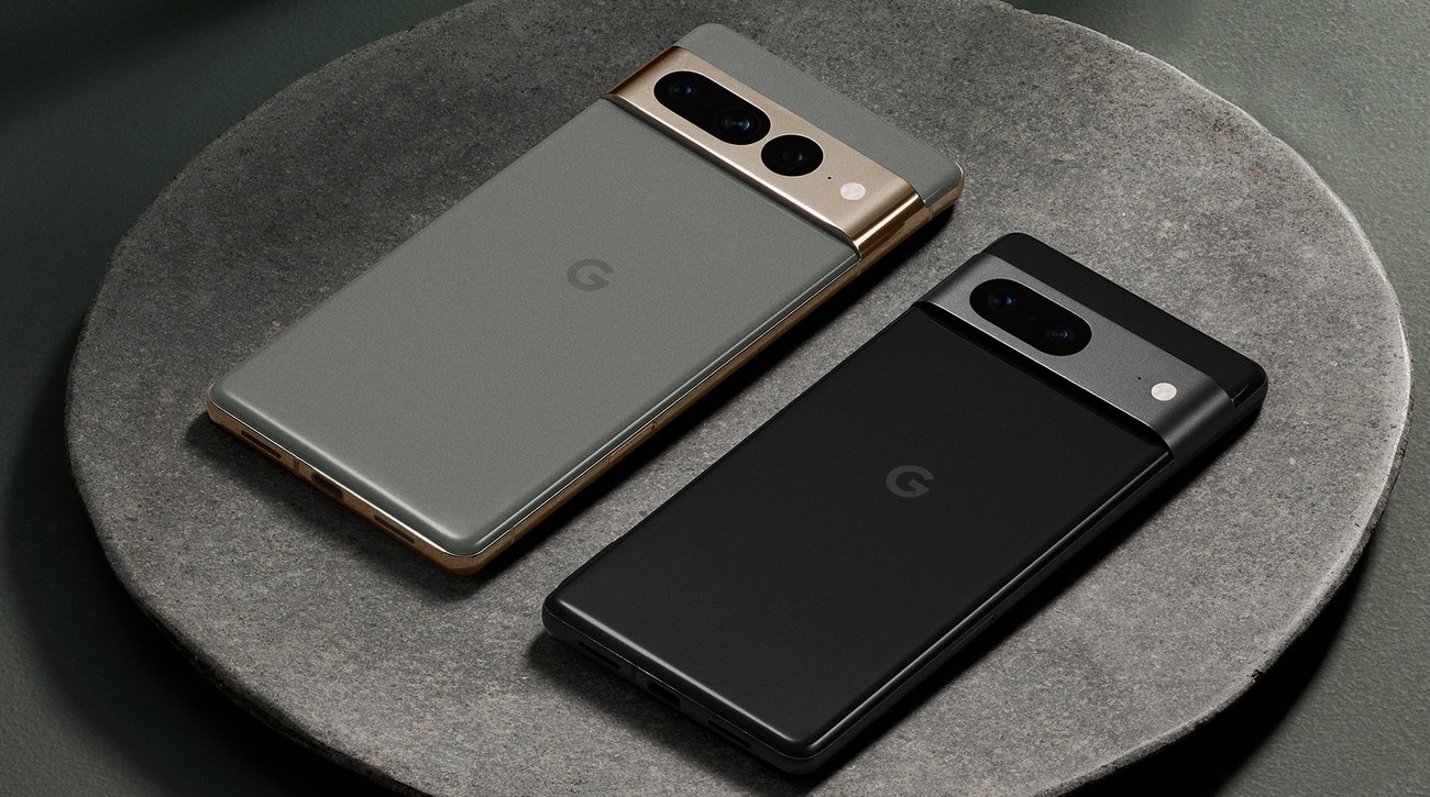 Press photograph of the Google Pixel 7, from Google Blog.