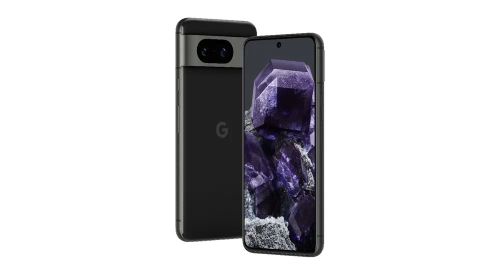 Press photograph of the Google Pixel 8, from Google Blog.