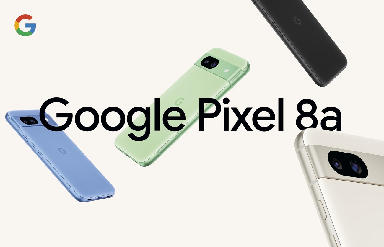 Press photograph of the Google Pixel 8a, from Google Blog.
