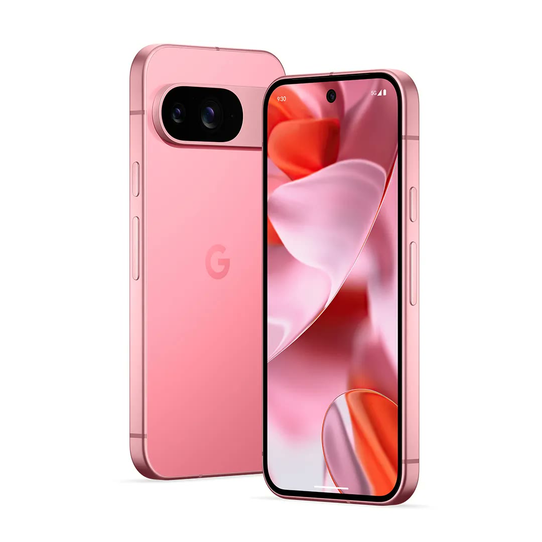 Press photograph of the Google Pixel 9, from Google Blog.